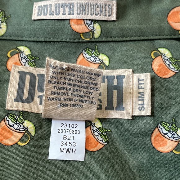 Men’s button down Moscow mule Duluth untucked slim fit button down size L tall - Picture 6 of 6